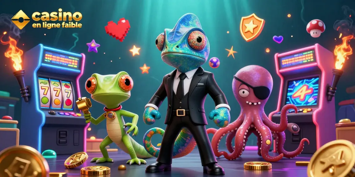 Jouez à des jeux de casino en ligne fiables avec des personnages colorés et des machines 3D dynamiques.