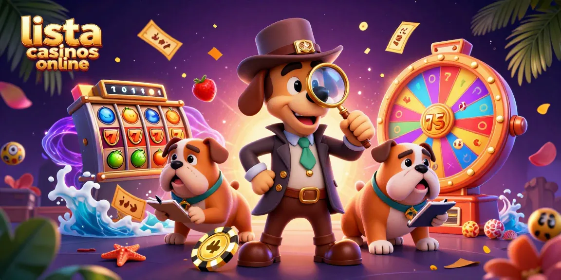 ¡Juega en la lista de casinos online mientras descubres pistas en una ilustración vibrante!