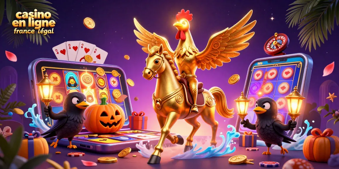 Jouer sur un casino en ligne France légal avec des personnages captivants et des fonctionnalités colorées.